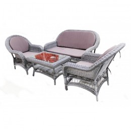 Комплект садовой мебели CHELSEA кофейный с 2-х местным диваном, шоколад