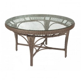 Стол садовый обеденный круглый VICTORIA, шоколад