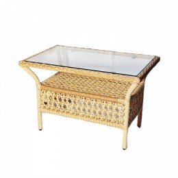 Садовый стол кофейный прямоугольный DECO, шоколад