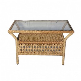 Садовый стол кофейный прямоугольный DECO, шоколад