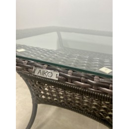 Стол садовый обеденный квадратный DECO 90x90, серо-коричневый