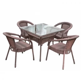 Комплект садовой мебели DECO 4 с квадратным столом, шоколад
