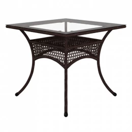 Стол садовый обеденный квадратный DECO 90х90, шоколад