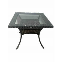 Стол садовый обеденный квадратный DECO 90x90, серо-коричневый